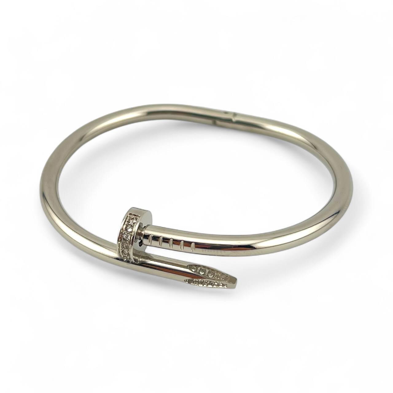 with stone “Silver color Nail Shine” Bangle ✨