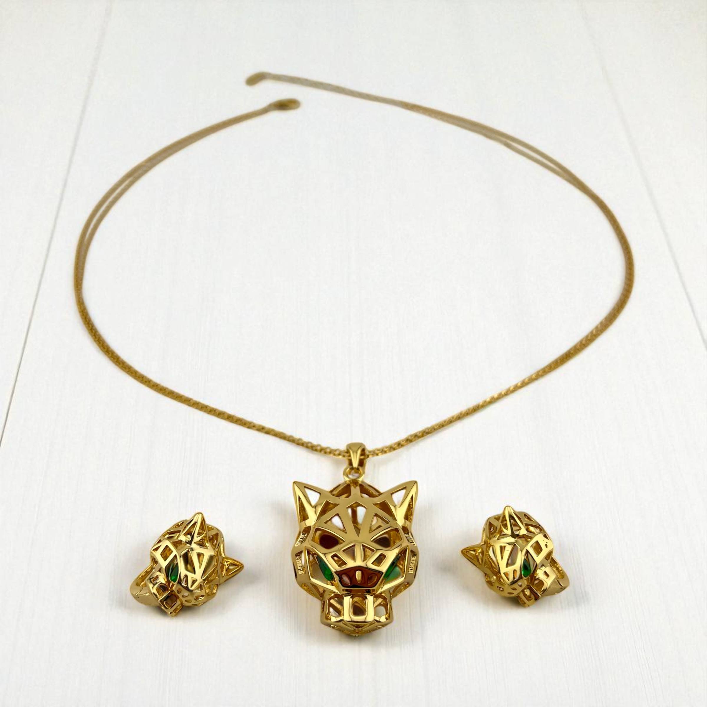 Tiger Set –earrings and necklace