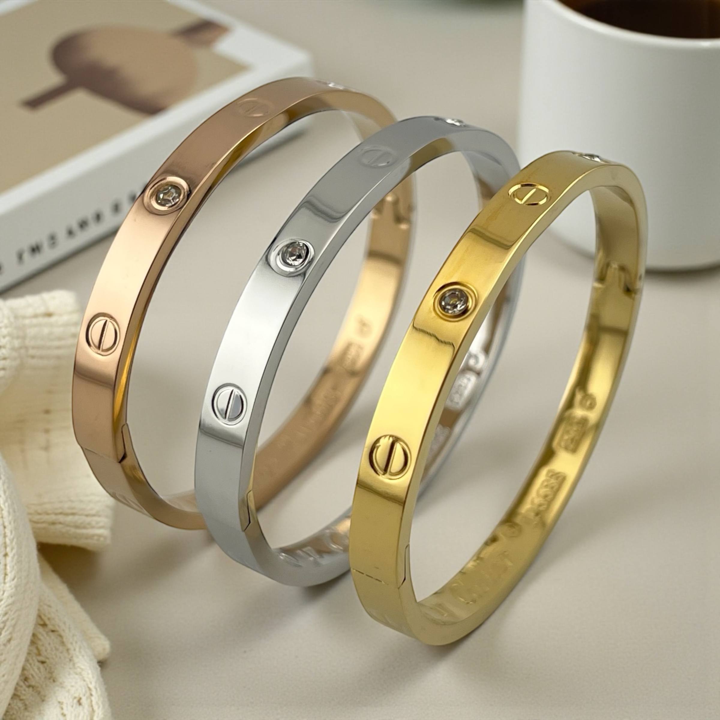 Love Cartier bangle set with stone