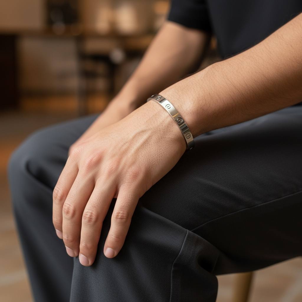 Fadar Cartier with screw-driver silver color bangle