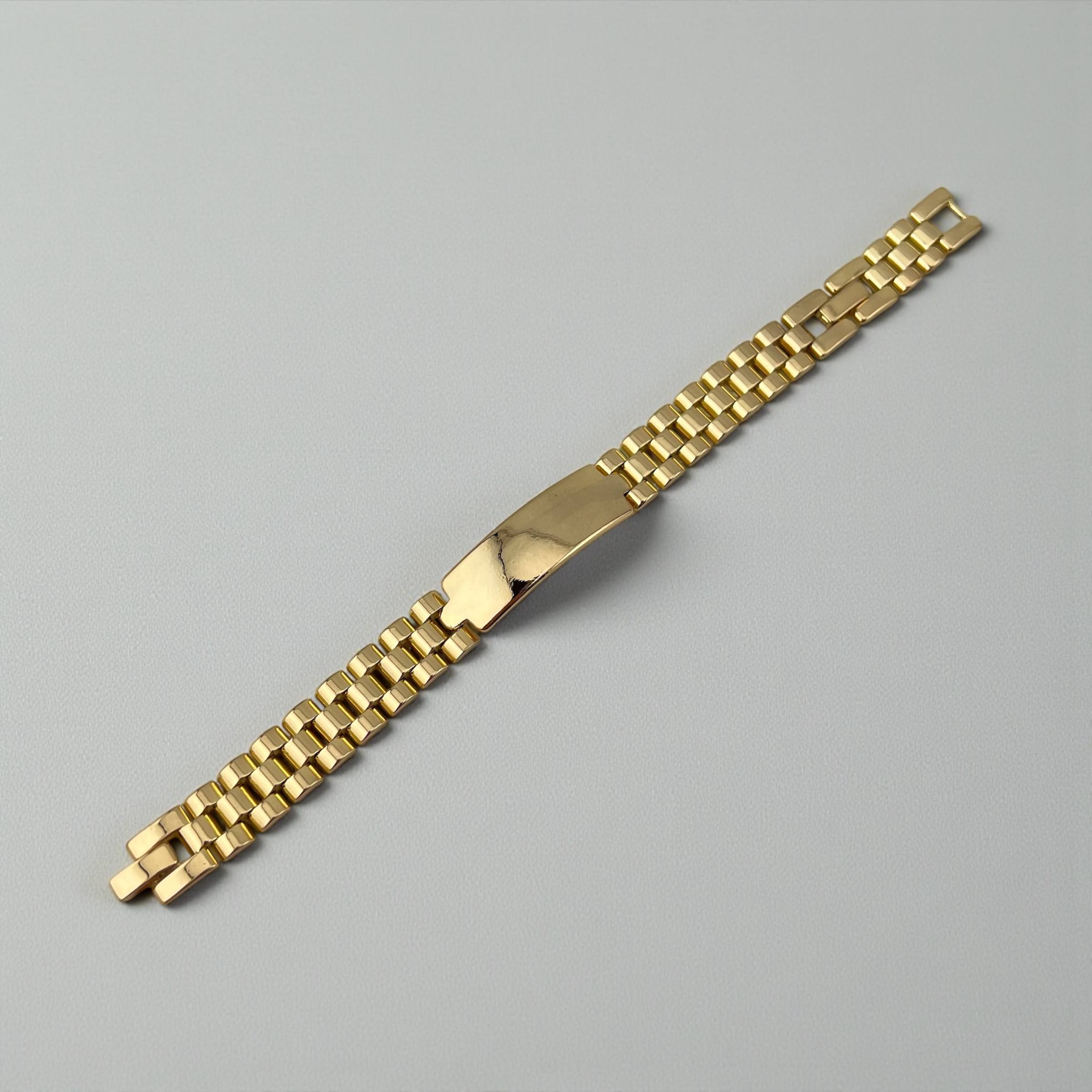 Thick Rolex golden strip bracelet