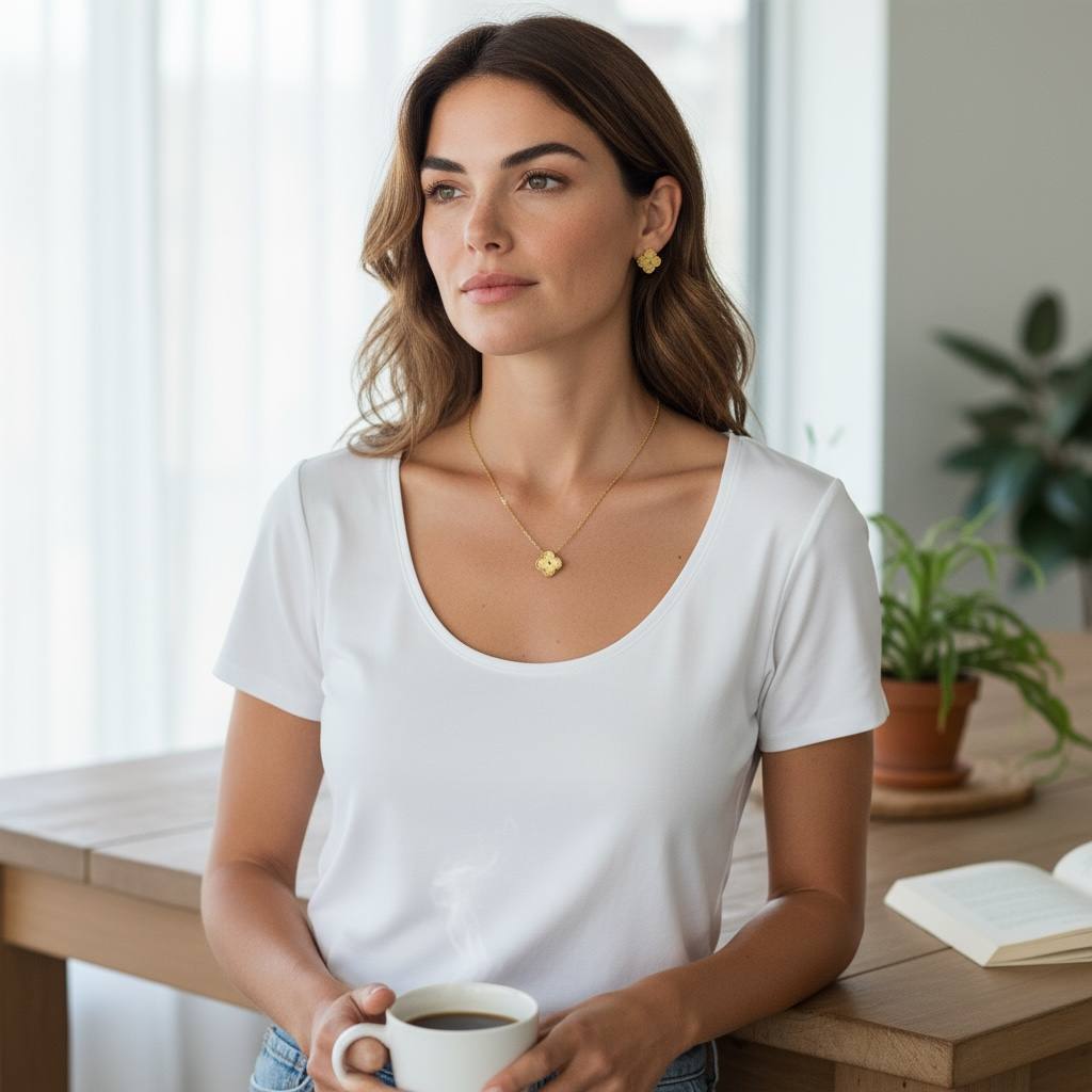 Vancleef Golden Bloom Clover Set – Radiant & Refined