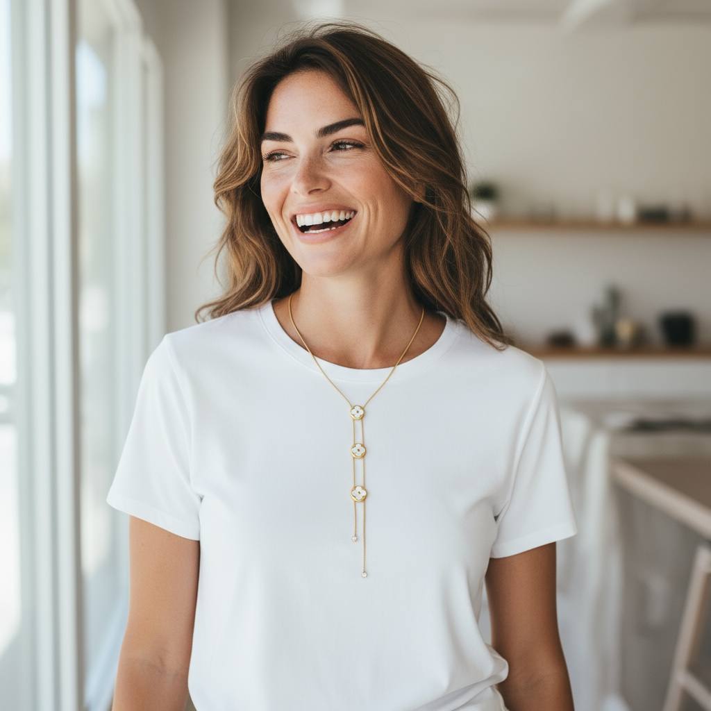 Vancleef Trio Floral Drop Necklace 🌼✨