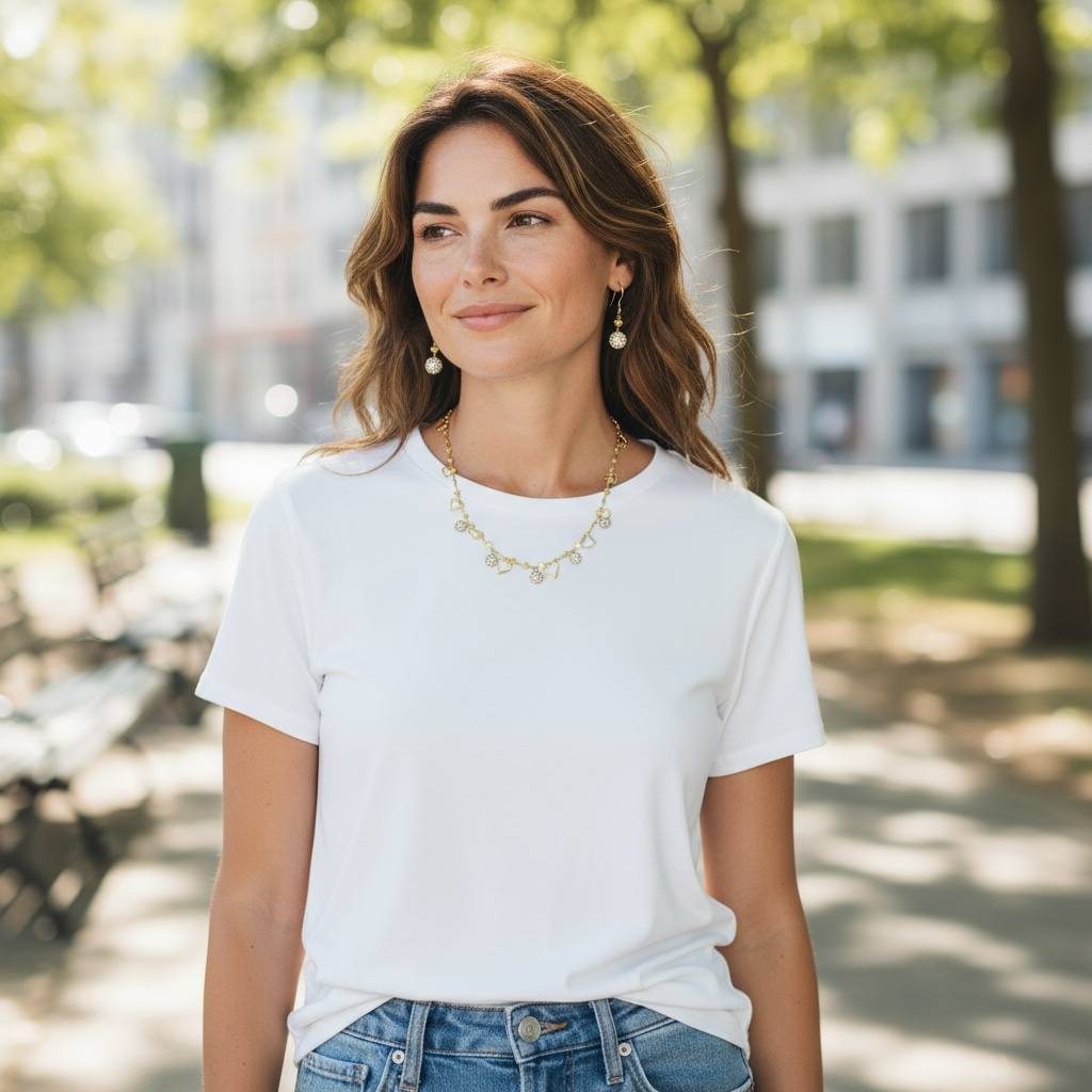 Sparkling Heart Ball Set – Necklace & Bracelet