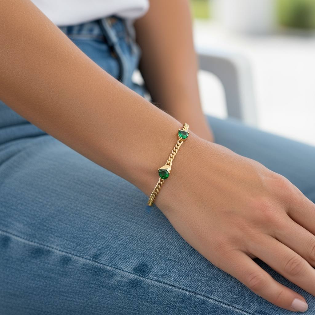 Triple Heart Gold Bracelet