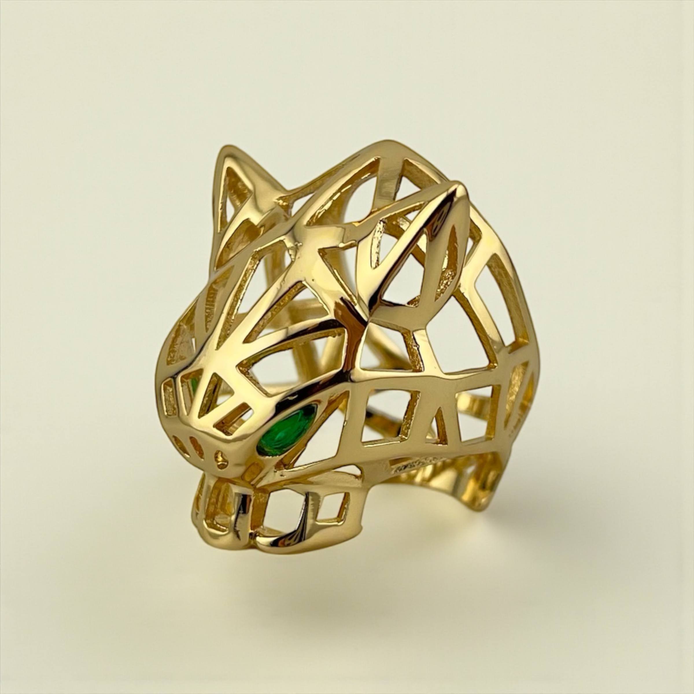 🐆Tiger Cutout Ring – Gold