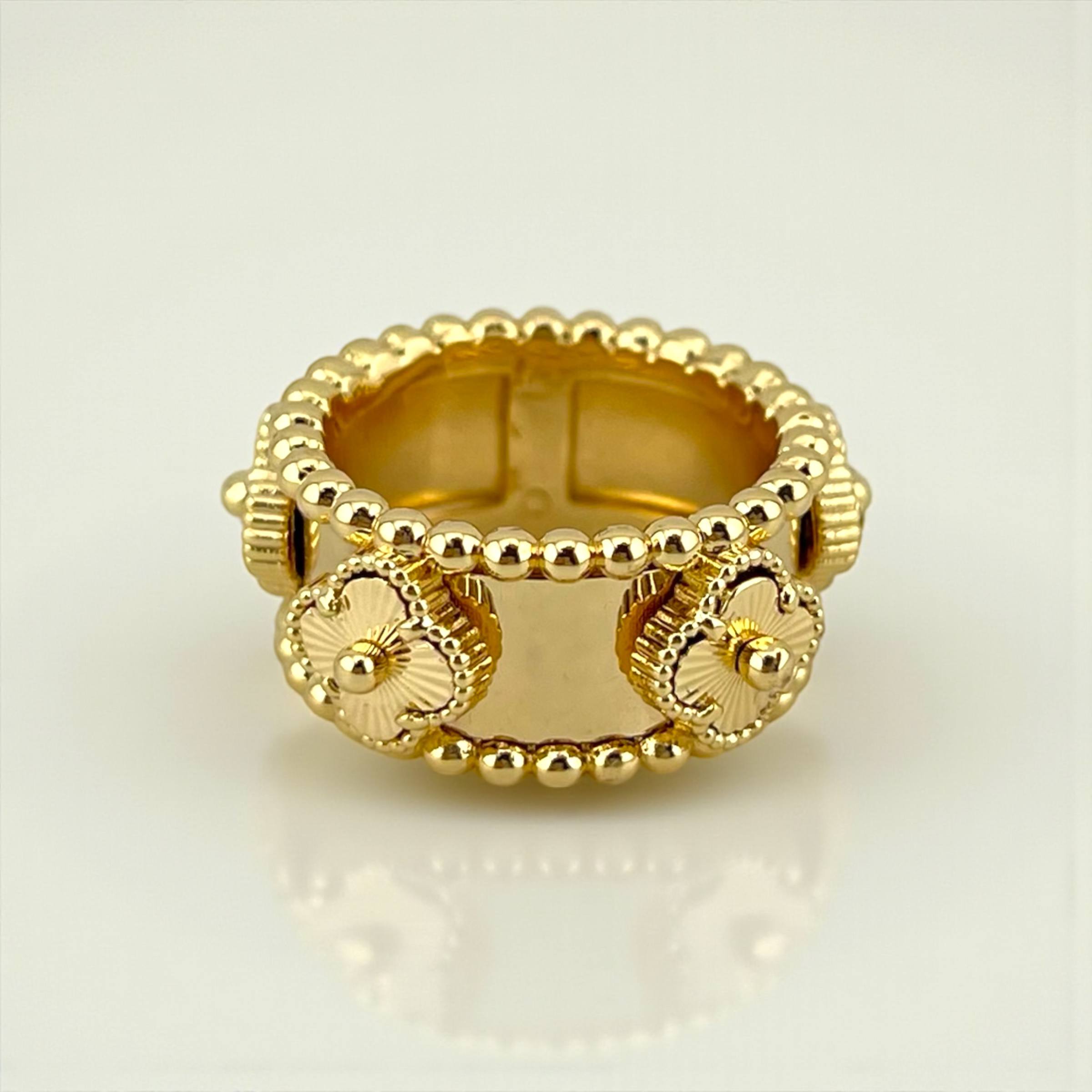vancleef Bloom Beaded Band Ring