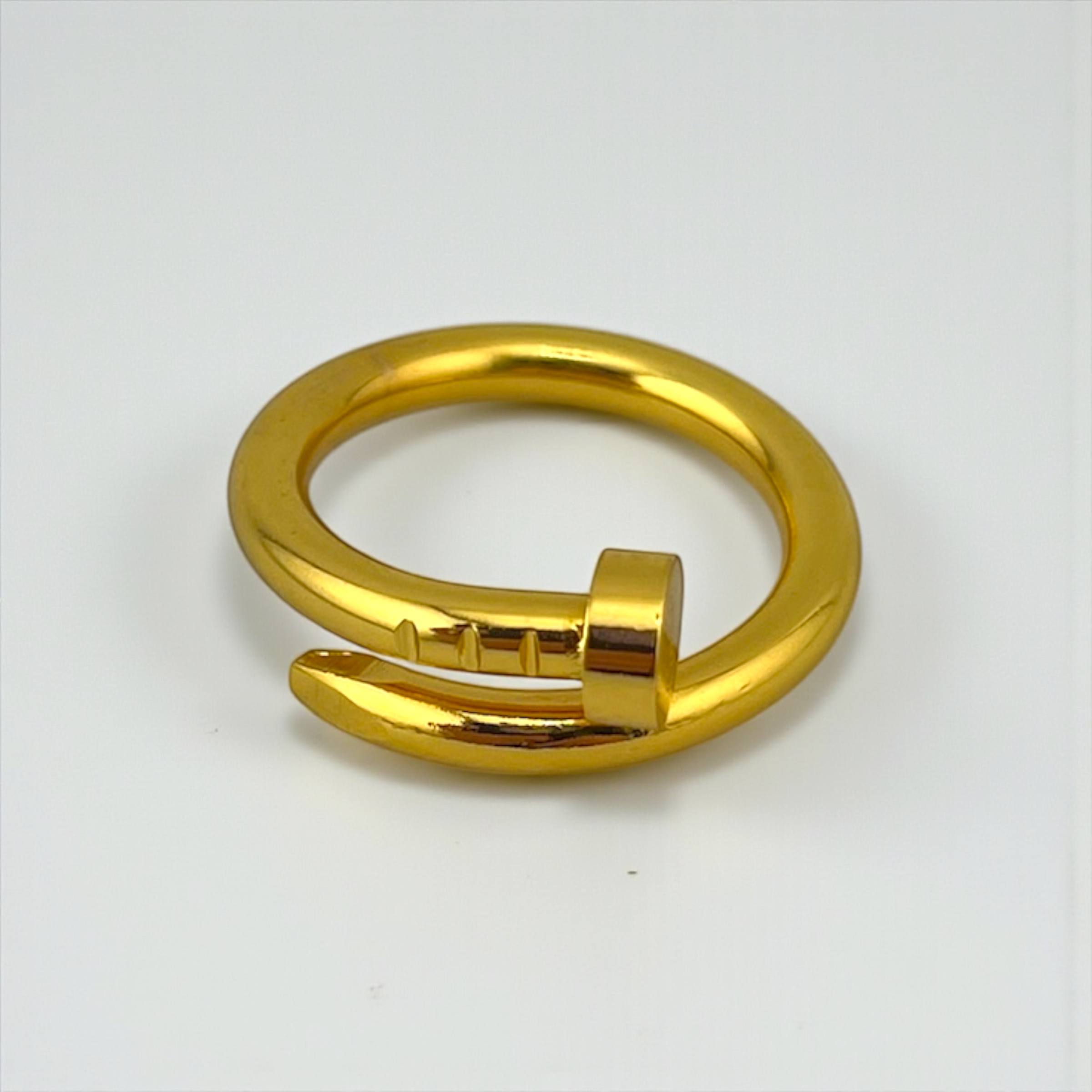 🔩 seda pin cartier Bold Nail-Inspired Ring – Gold