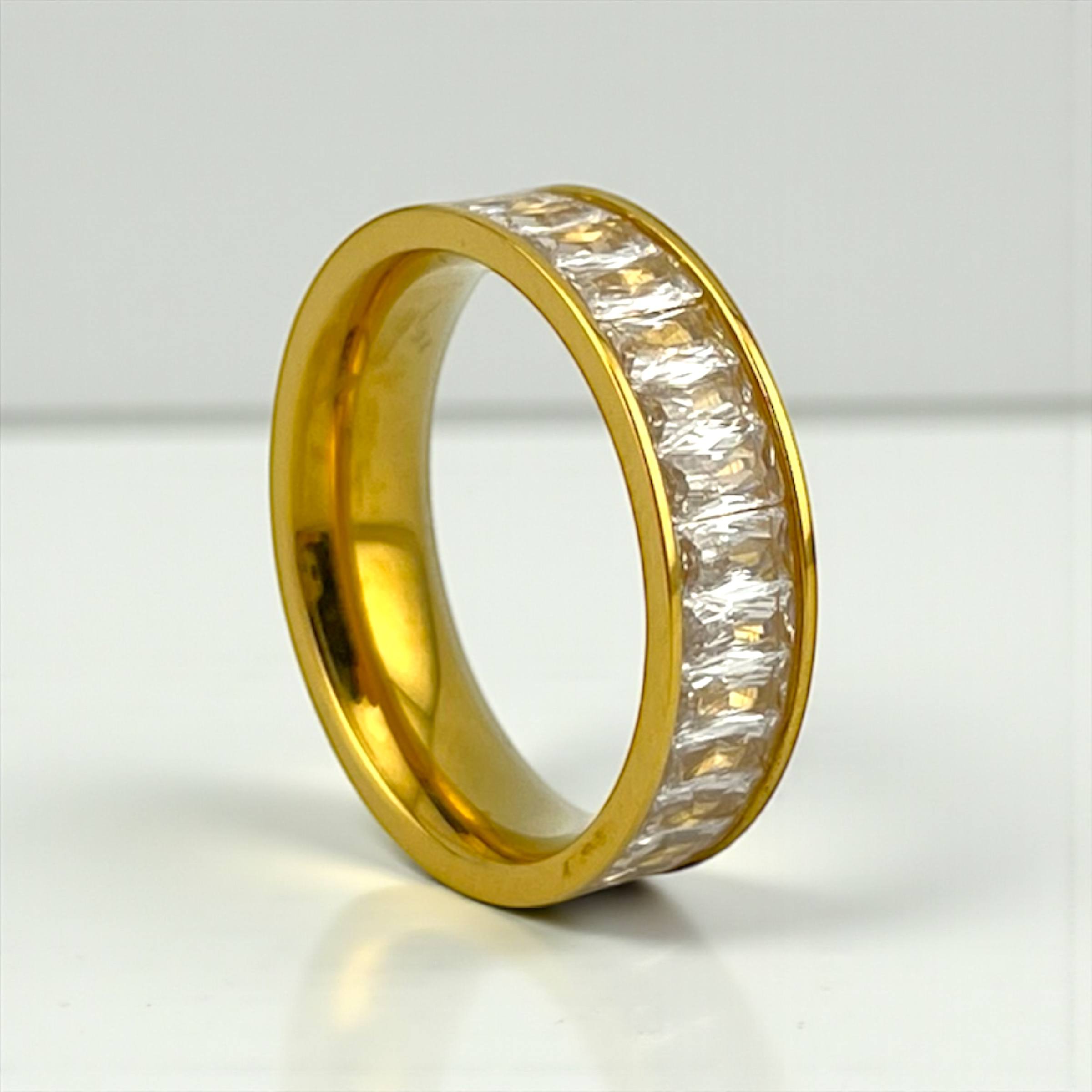 Tennis Luxe Baguette Eternity Band – 18K Gold & Silver Options ✨