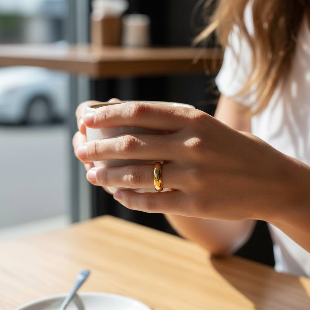 Classic Dome Band – 18K Gold-Plated ✨