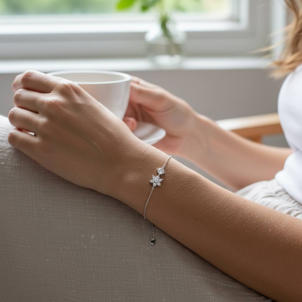 silver 925 Twin Sparkle Bracelet ✨