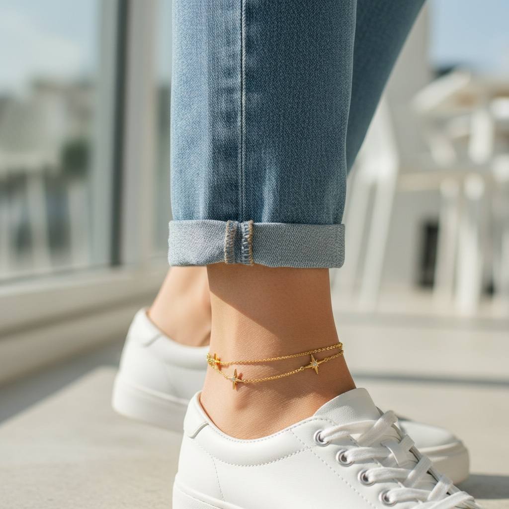 Golden Star Anklet