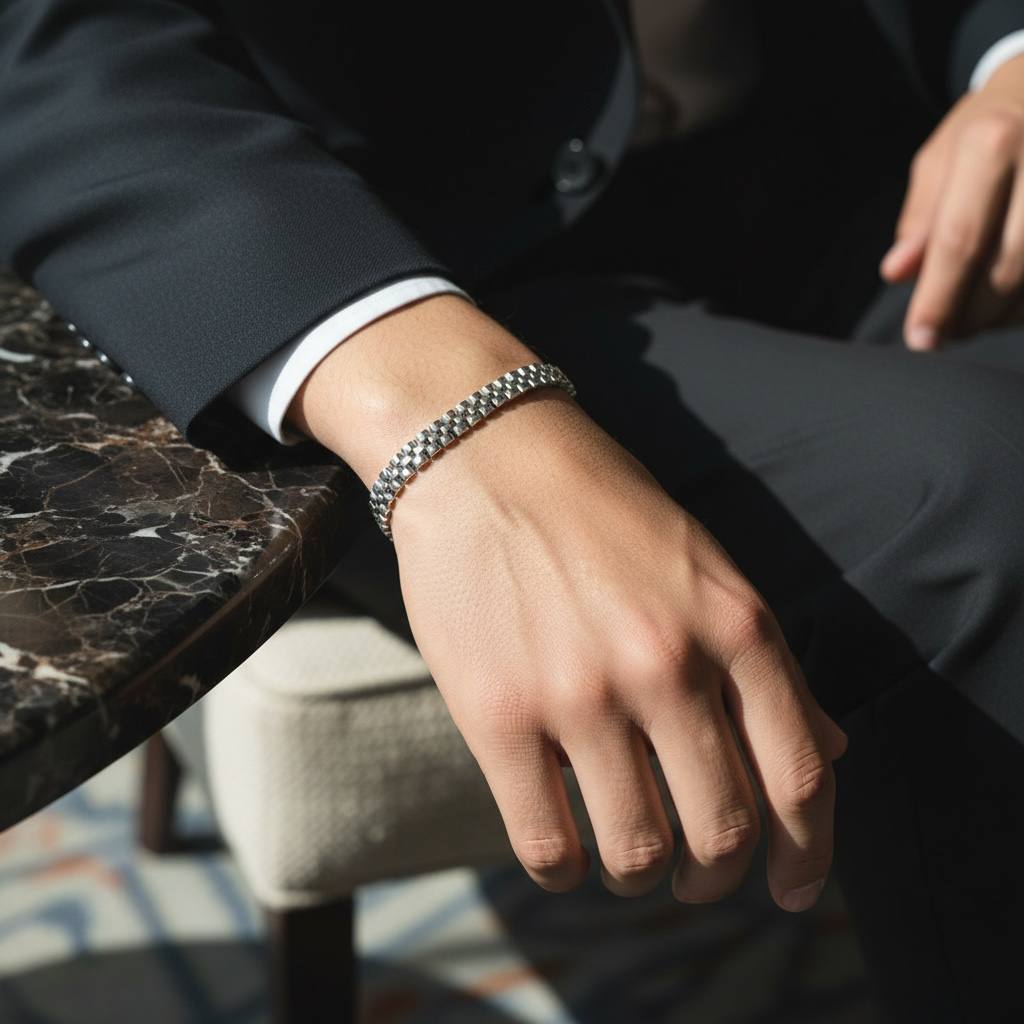 Rolex “Silver color Bond” Unisex Bracelet 🤍✨