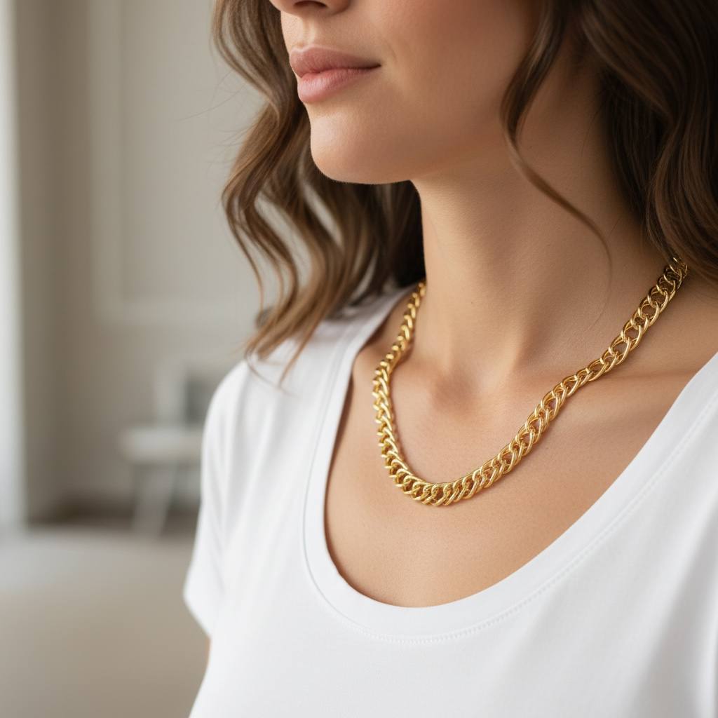 Bold Cuban Link Gold Necklace