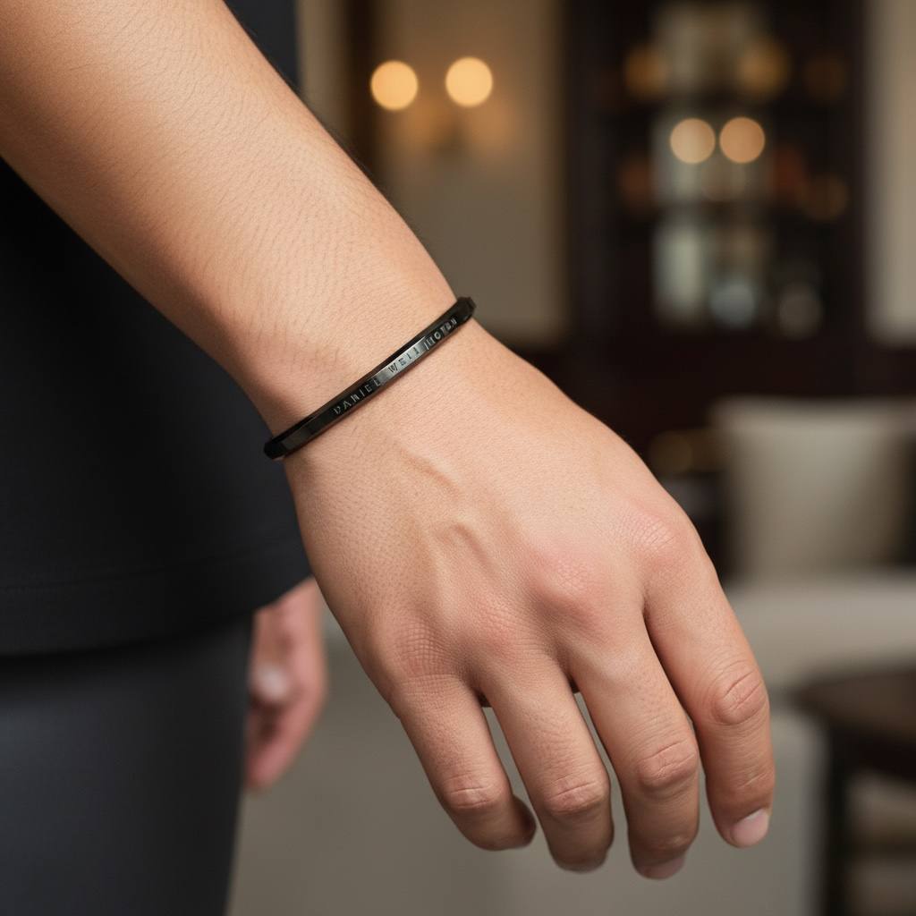 Wave Drop Bangle– Minimal Sparkle