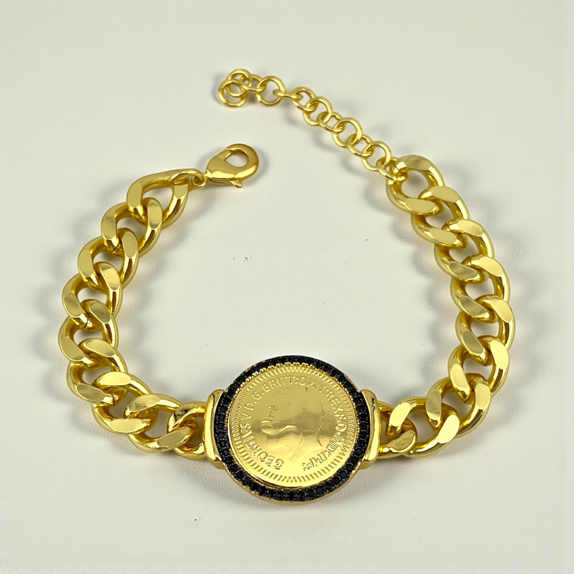 ✨ Lira Royale Bracelet – Gold Coin Heritage Edition