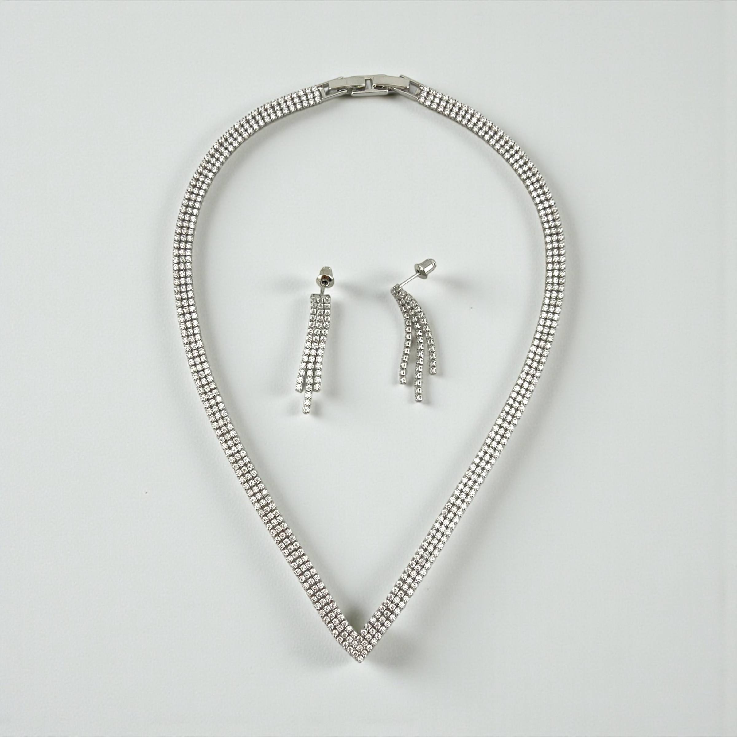 Crystal tennis Elegance Silver Set ✨