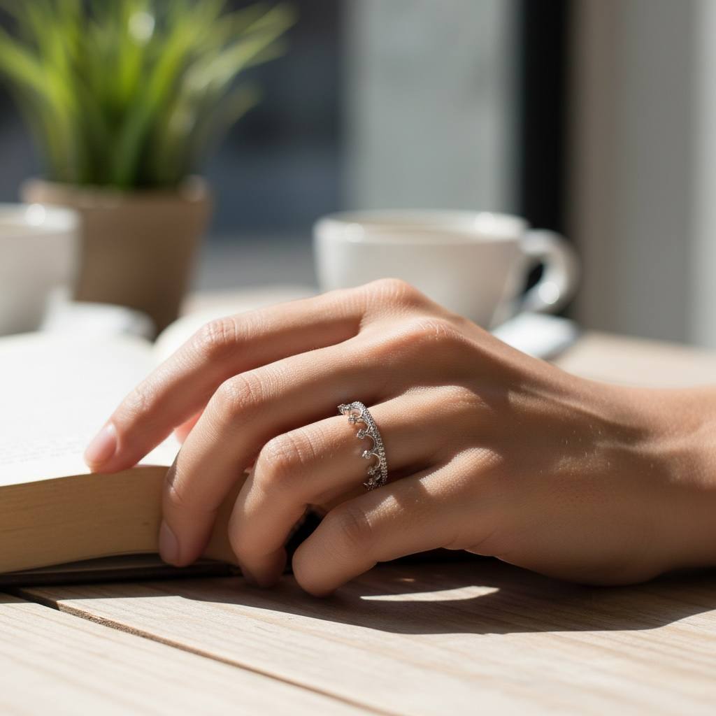 Silver 925 Crown Royal Grace Ring