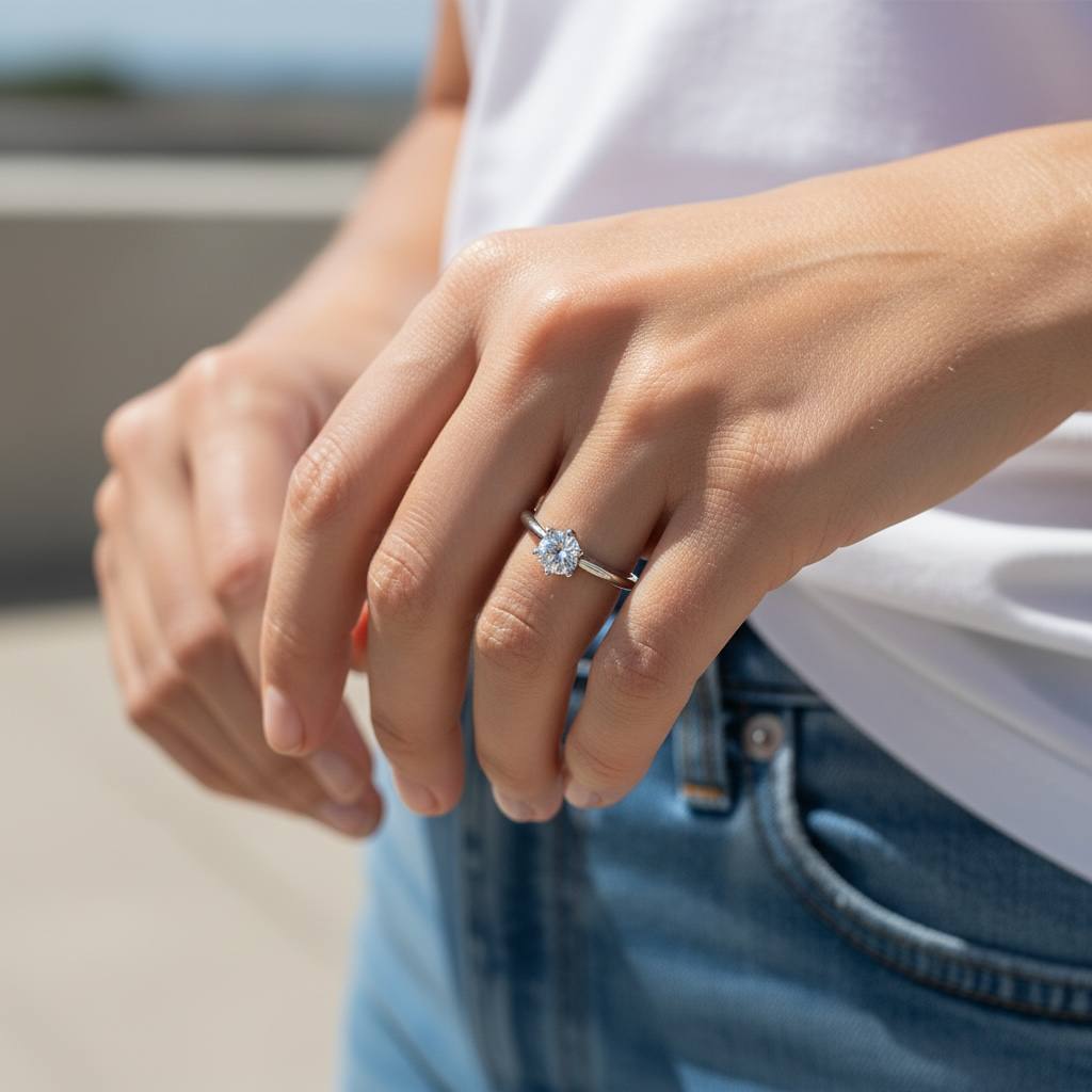 Solitaire GlowStone Classic Ring