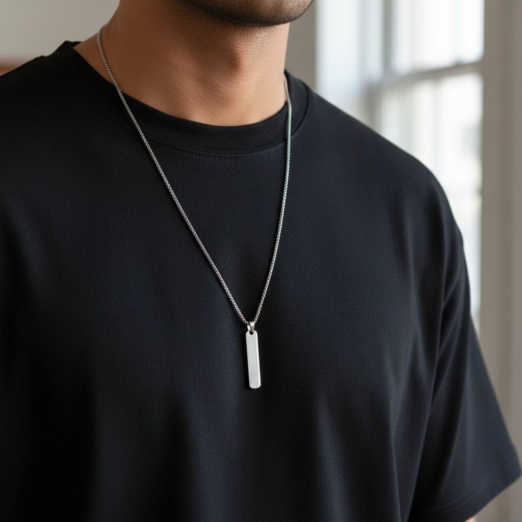 Minimal Bar Pendant Necklace (60cm)✨🔗