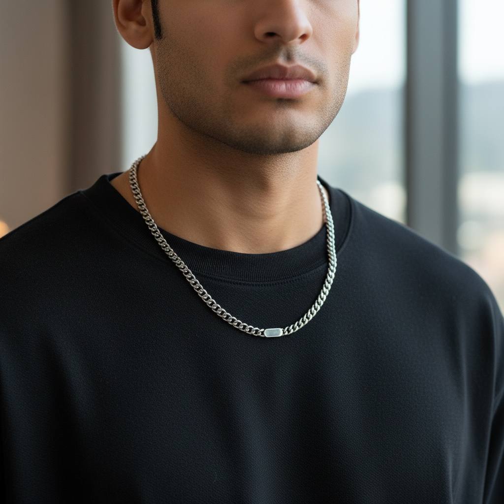 Cuban Chain Necklace – Gold & Silver ✨