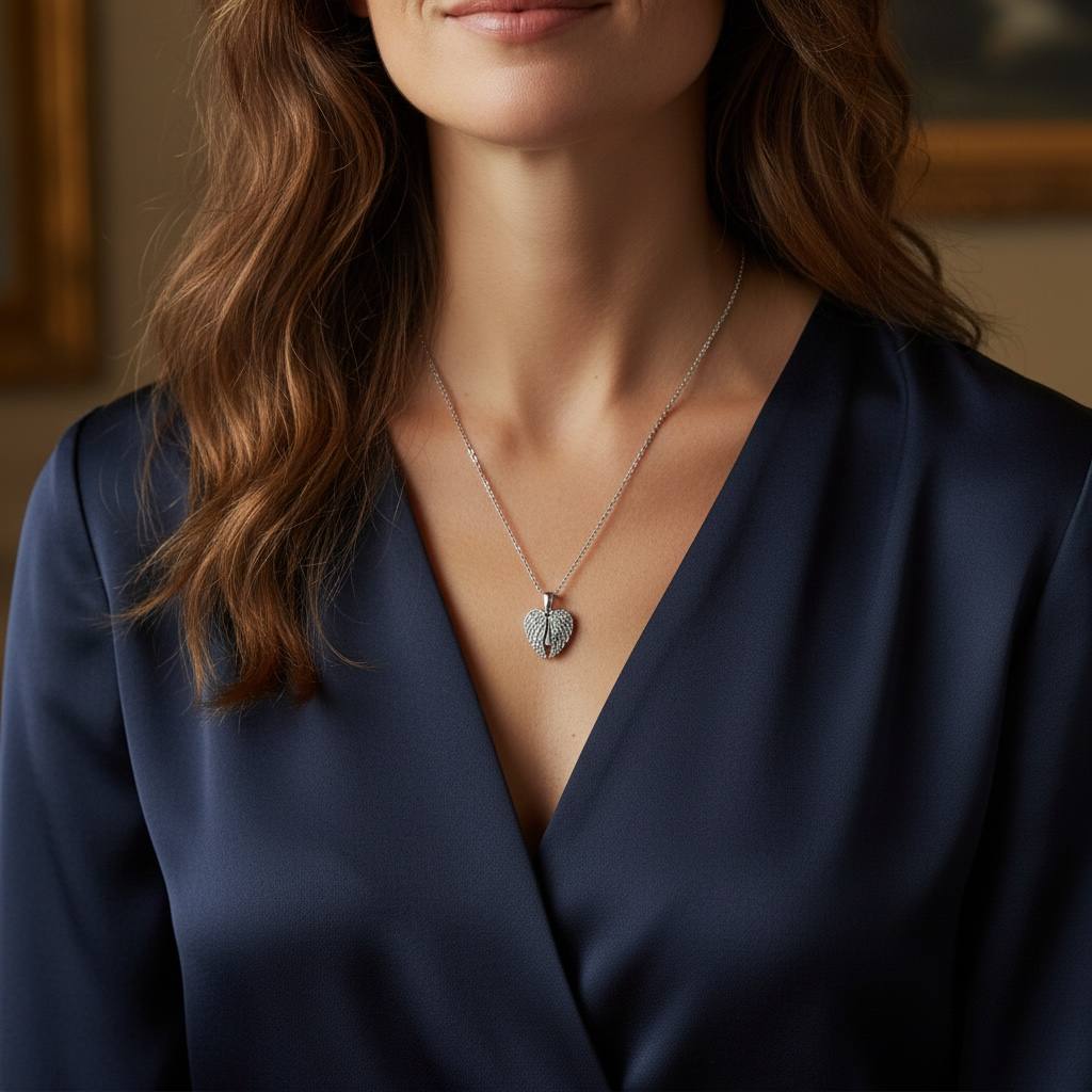 Angel Heart Wing Necklace