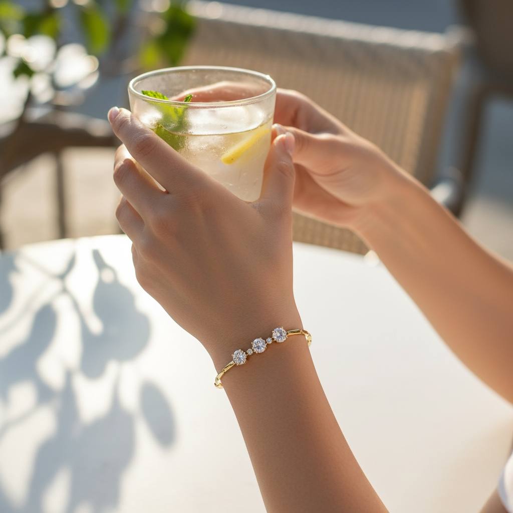 Triple Crystal Accents – Elegant & Timeless