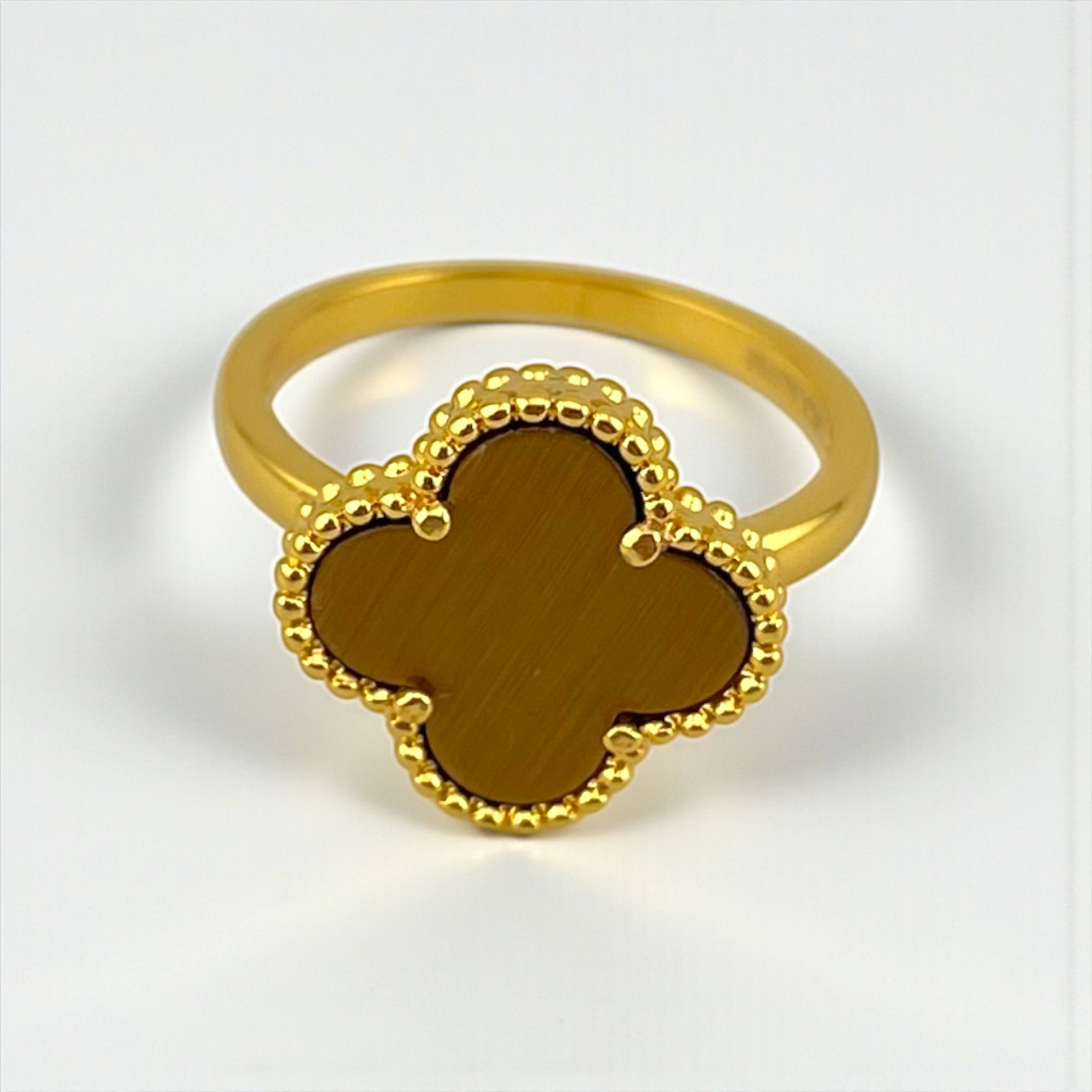 VIP vancleef Ring – Gold-Plated Elegance