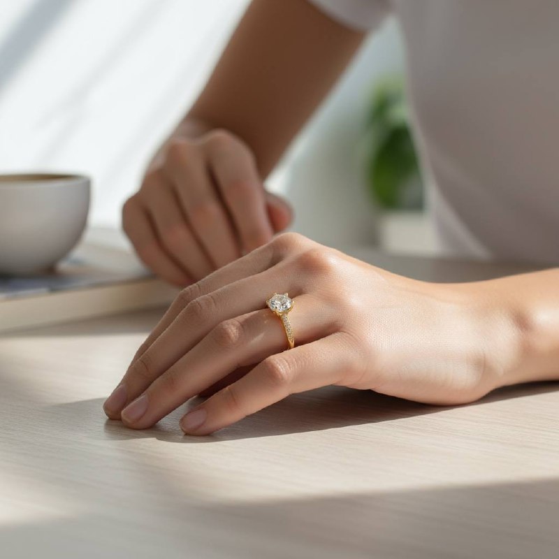 golden Luxe Crown Solitaire Ring