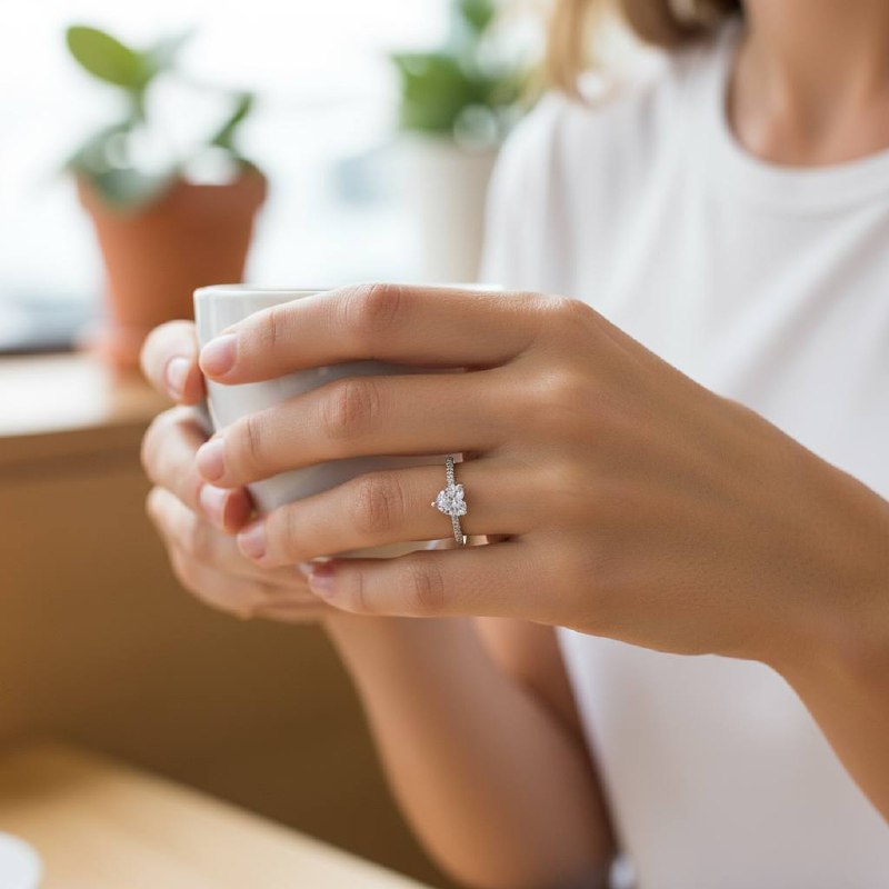 💛 small pandora Golden Solitaire Ring