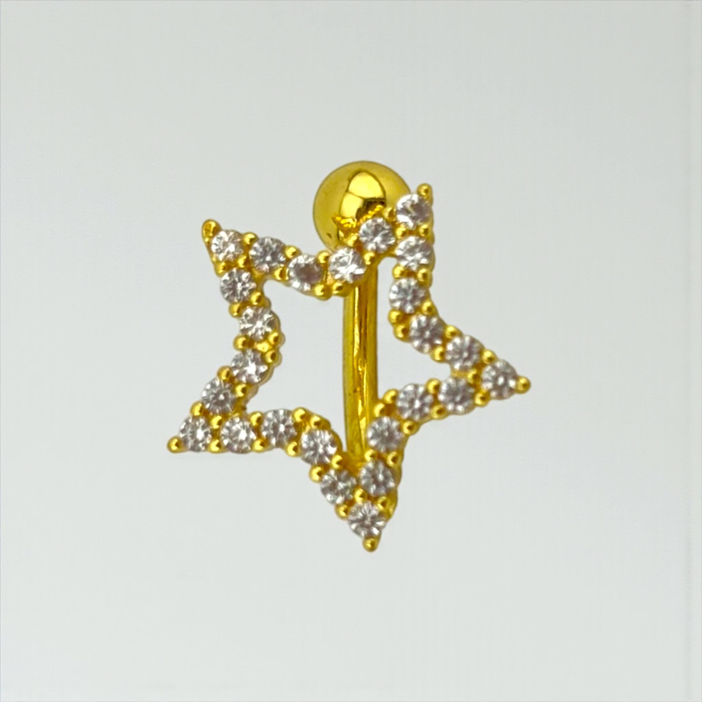 Stellar Spark Belly piercing – Gold & Silver