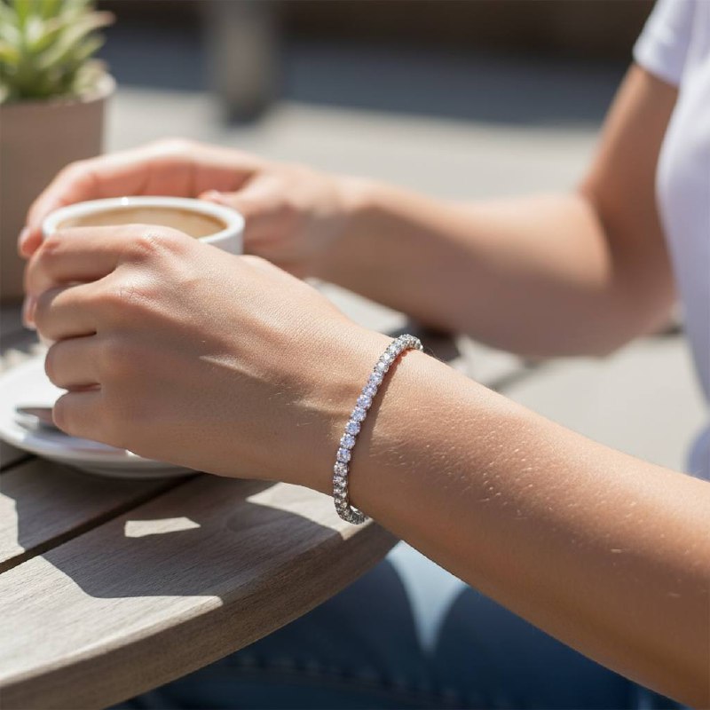 Golden Glow Tennis Bracelet