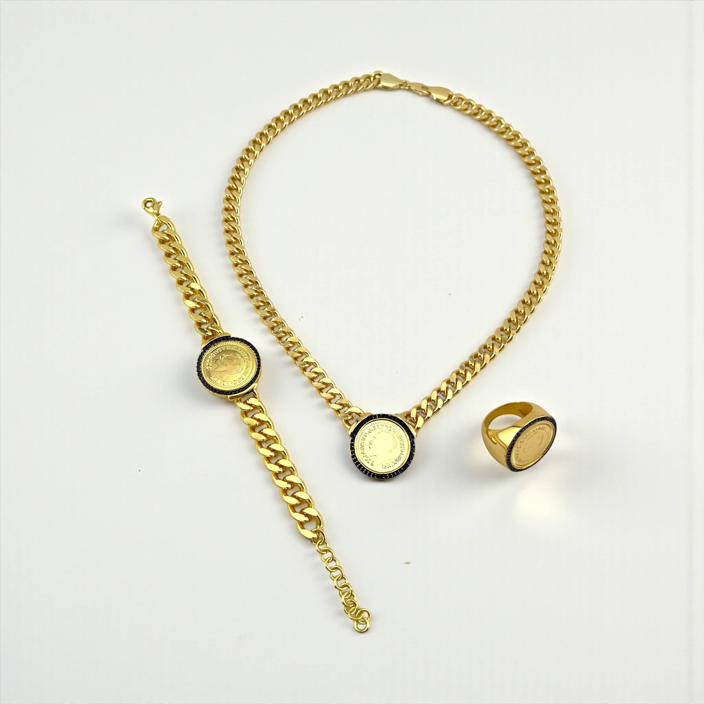 Black Royal Coin Set – Bold Vintage Luxury ✨