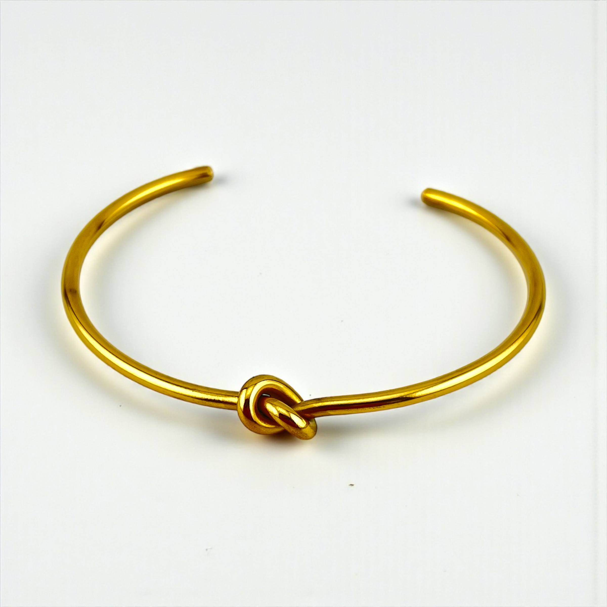 ✨stainless Knot Open Bangle | Minimalist Love Bracelet