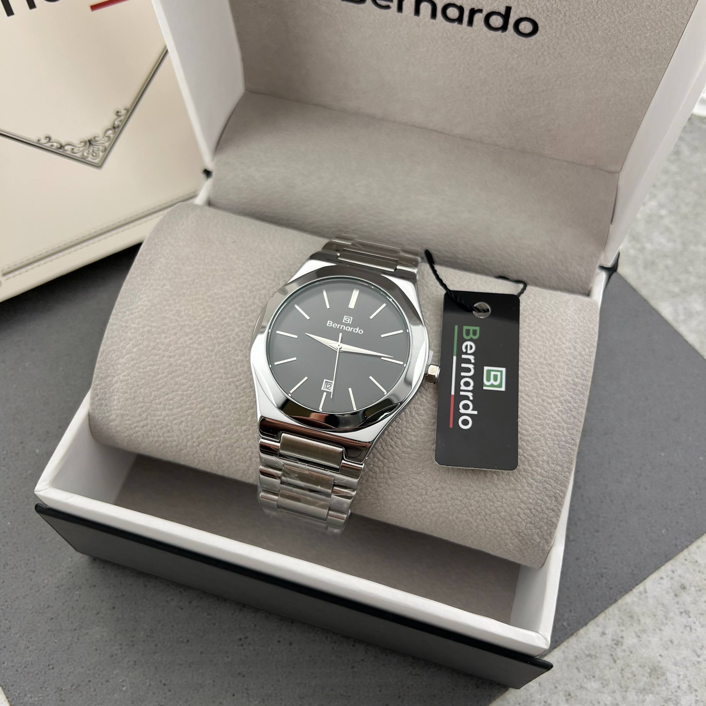 Bernardo Stainless Steel Watch – Timeless Precision & Elegance