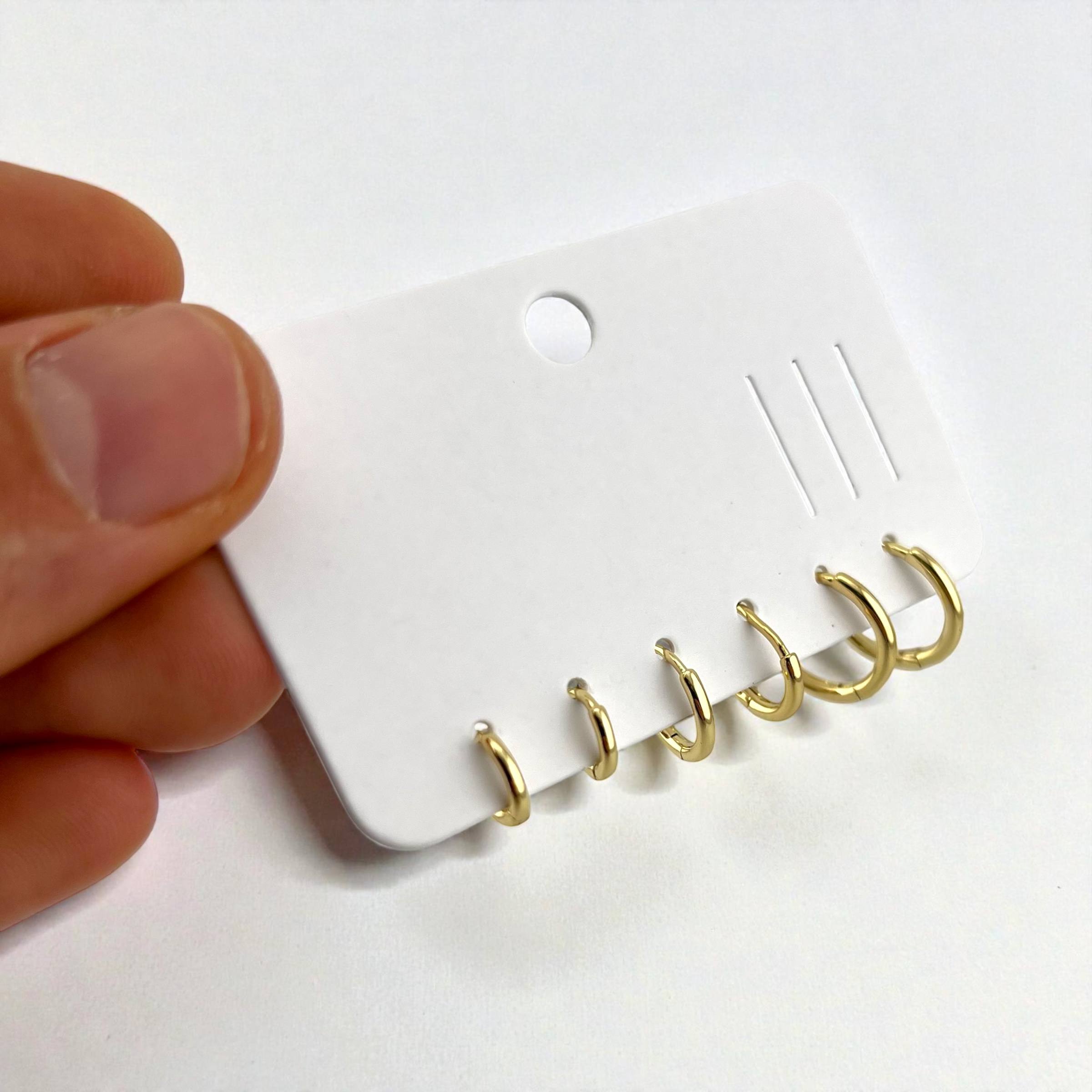 Small Classic Gold Huggie Earrings Set – Everyday Essential ✨