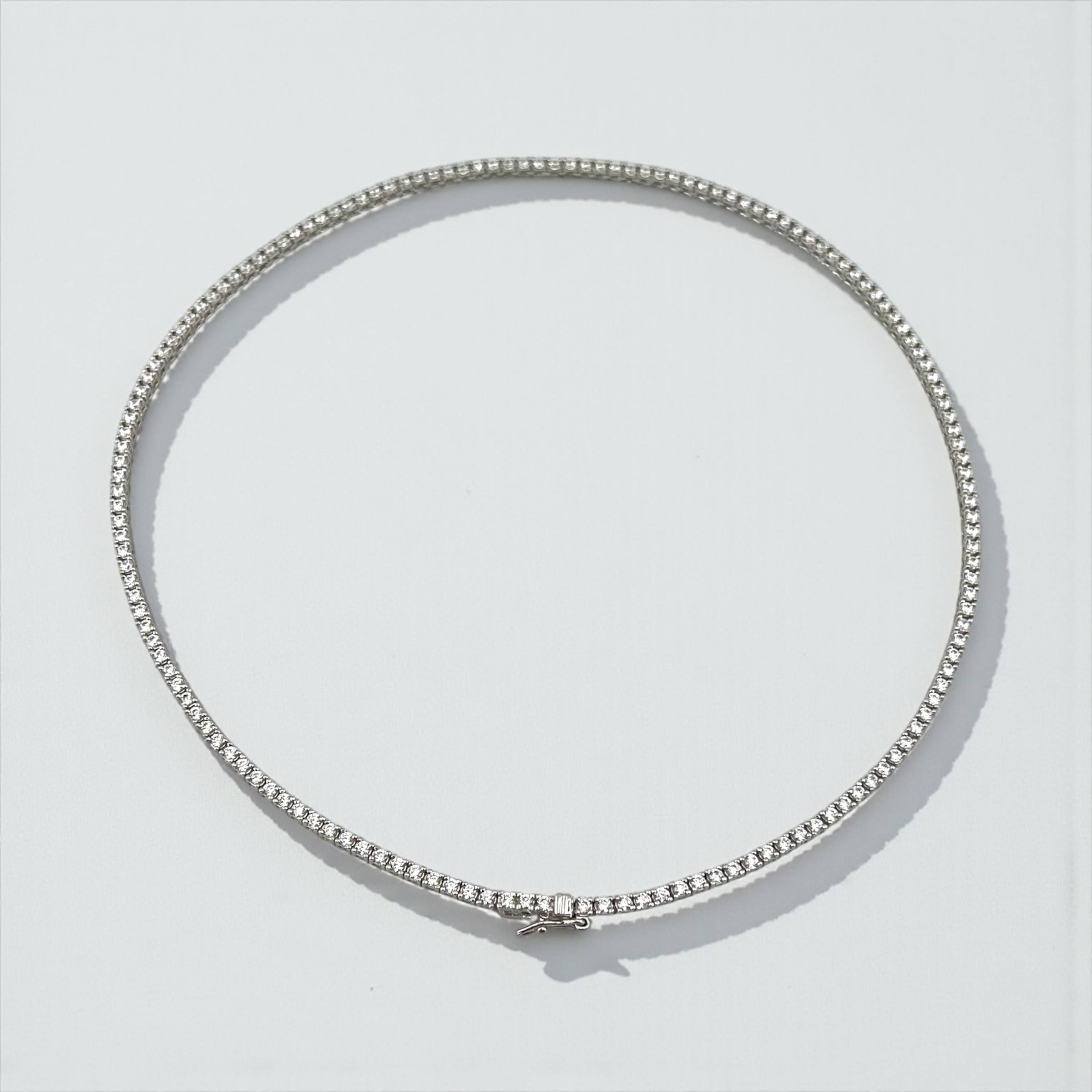 silver 925 tennis choker(2mm)