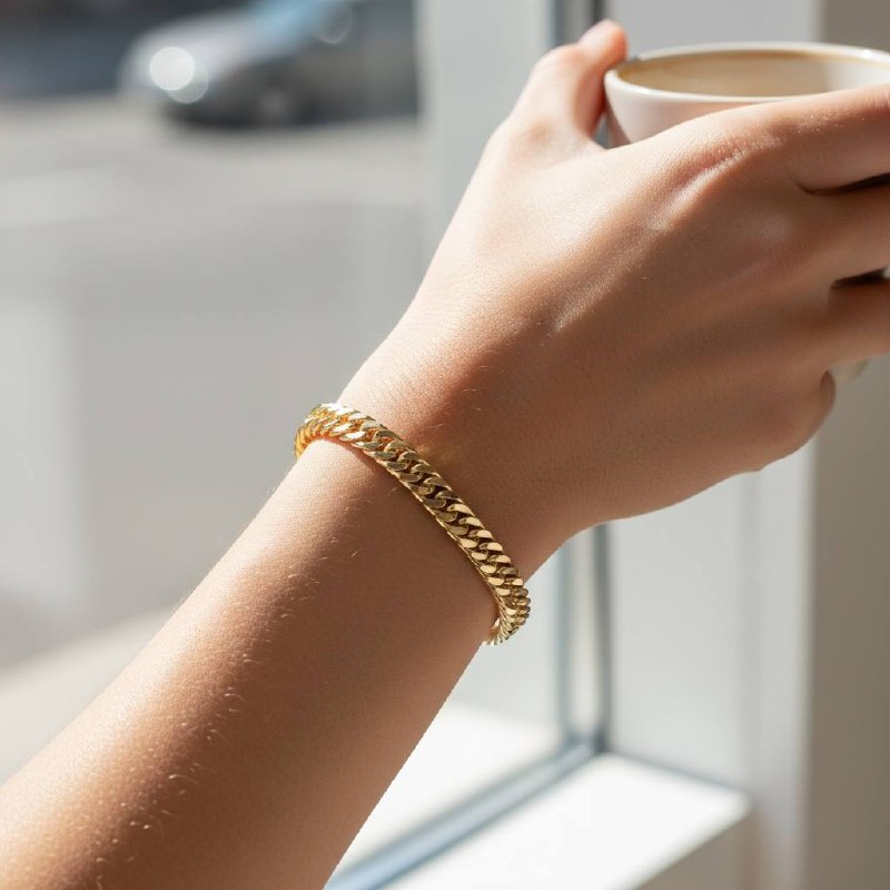 Flat Cuban chain Link Bracelet Collection – Multiple Widths