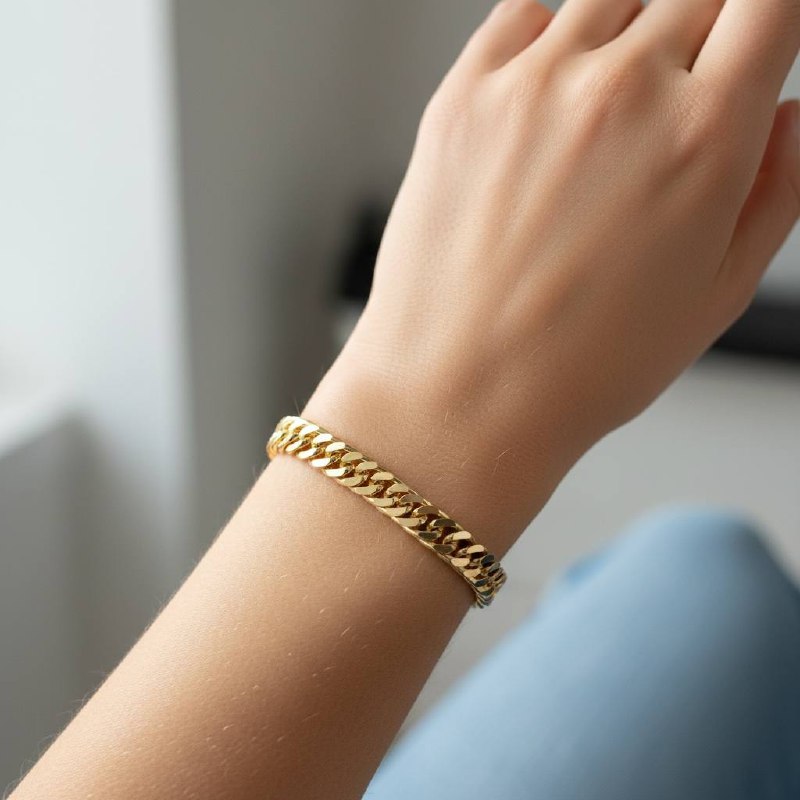 Flat Cuban chain Link Bracelet Collection – Multiple Widths