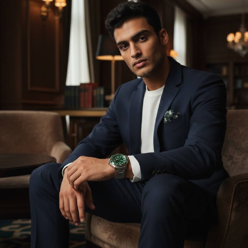 ⌚ Curren Green Diver Watch – Stainless Steel Luxury | Date Display