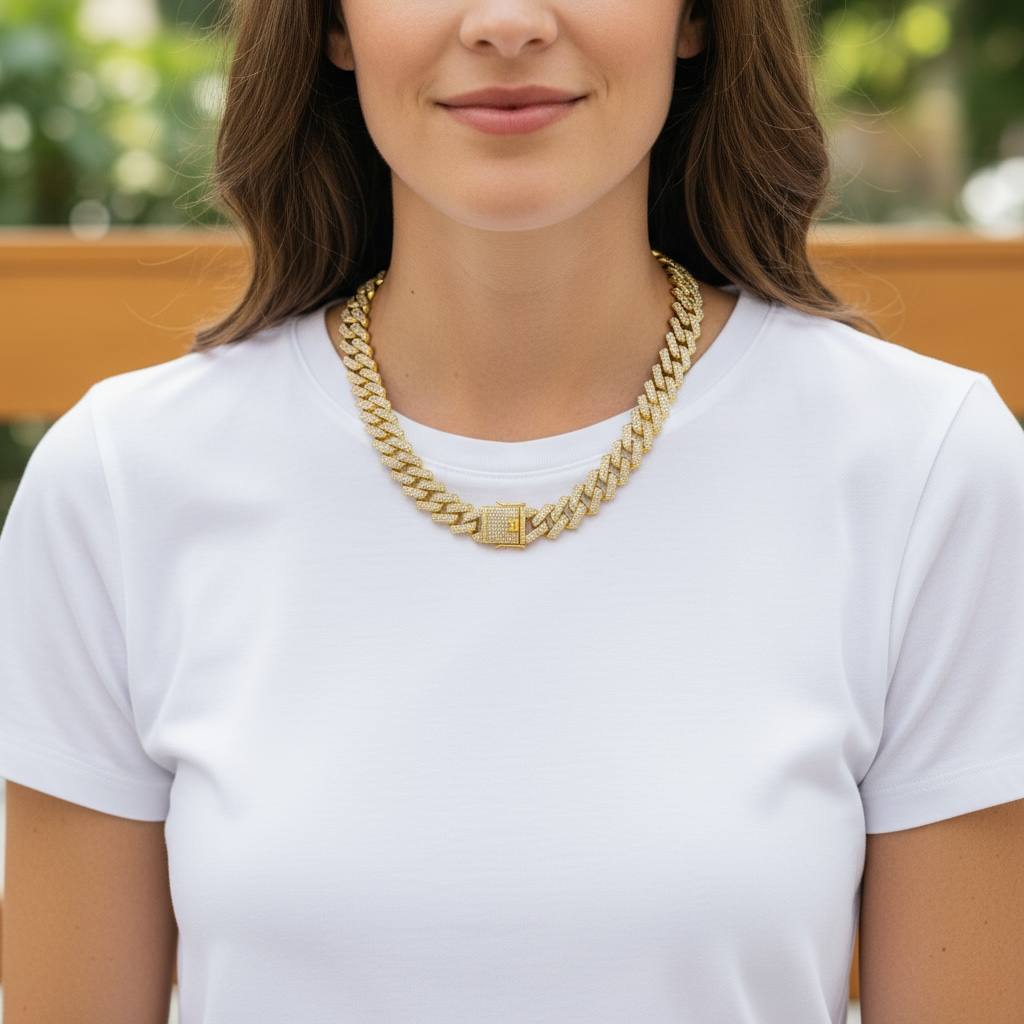 Iced cuban chain necklace