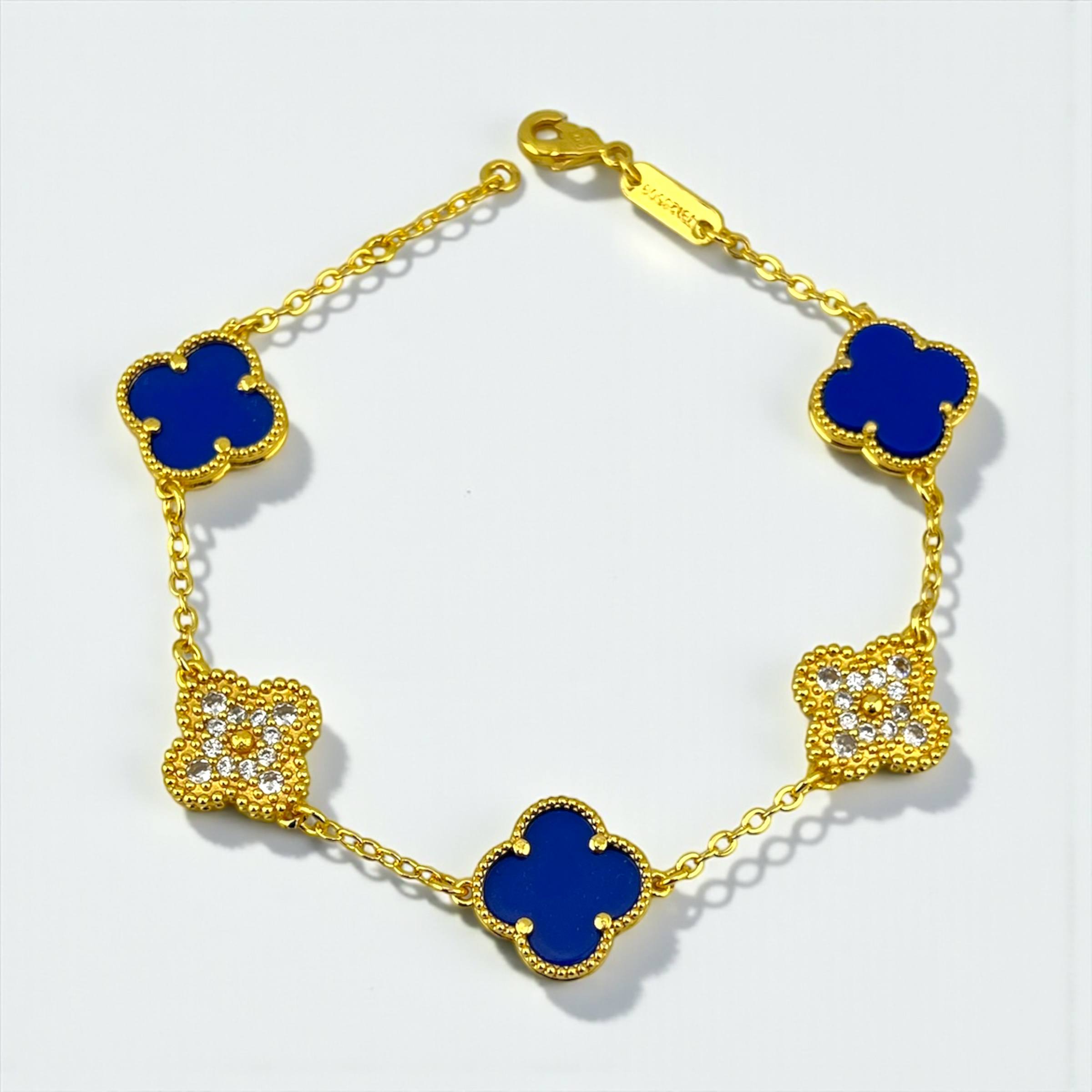 Colorful vancleef with stone bracelet