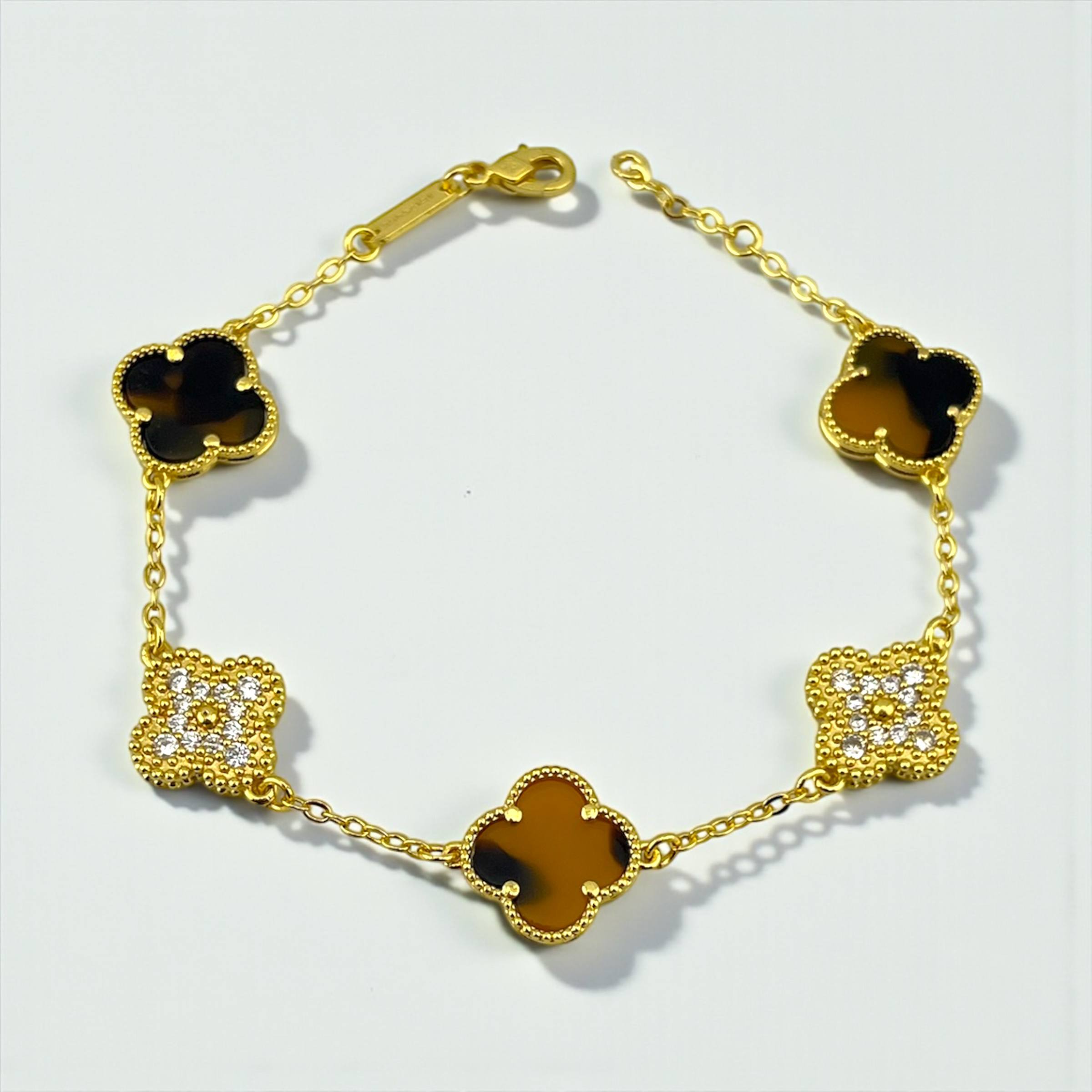 Colorful vancleef with stone bracelet