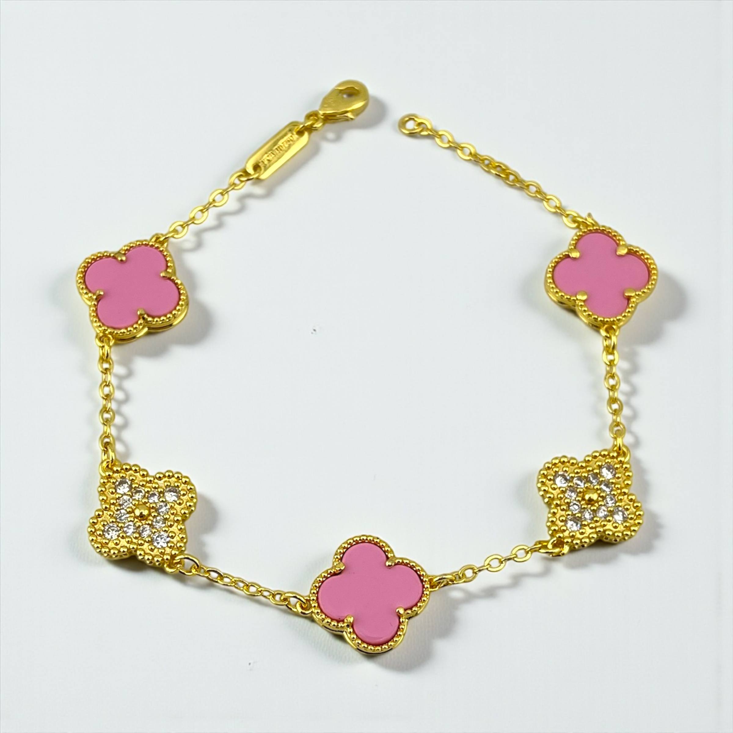 Colorful vancleef with stone bracelet