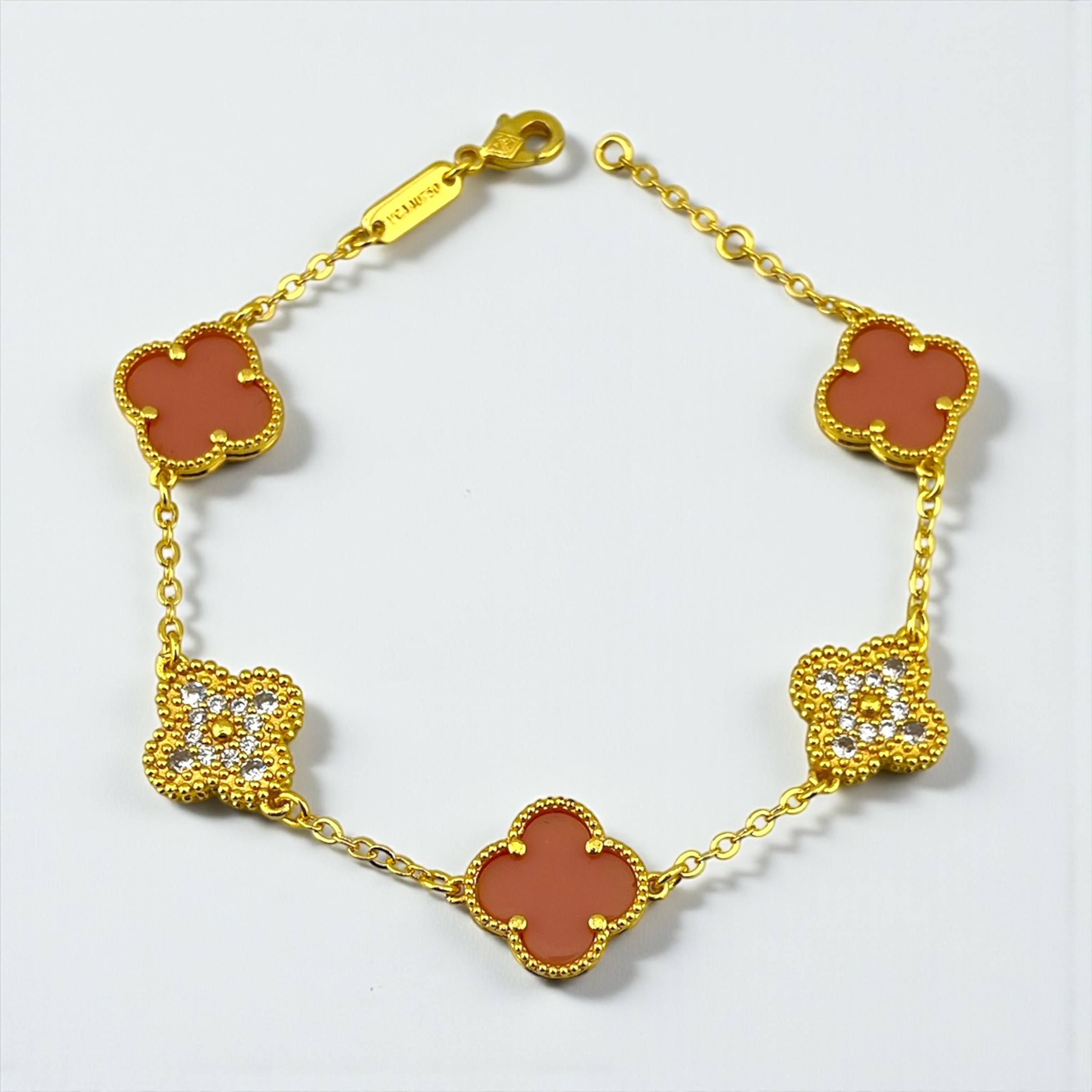 Colorful vancleef with stone bracelet