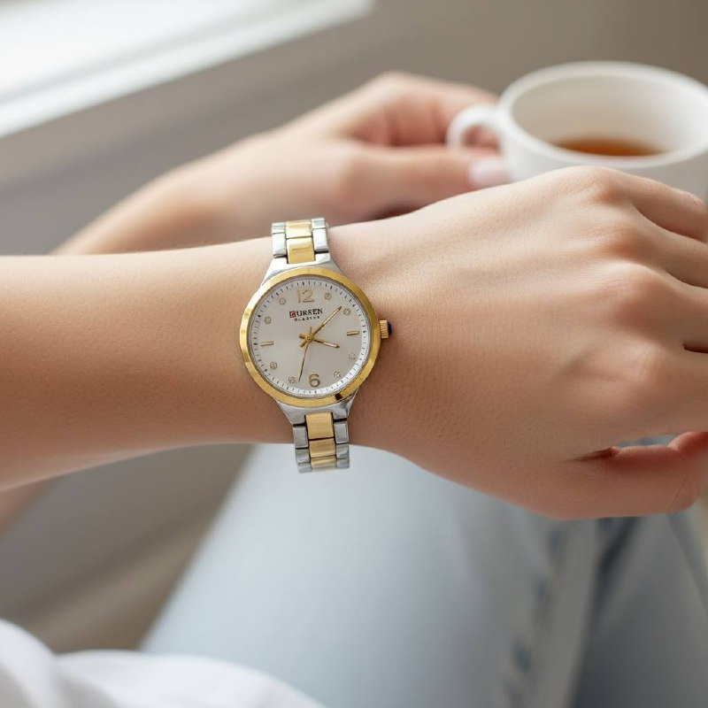 ⌚ Curren Blanche Two-Tone Gold & Silver Watch – Elegant Women’s Stainless Steel