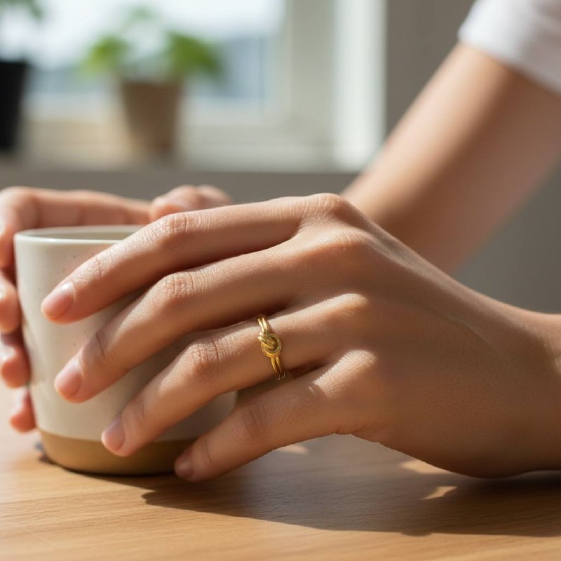 thick promise knot ring