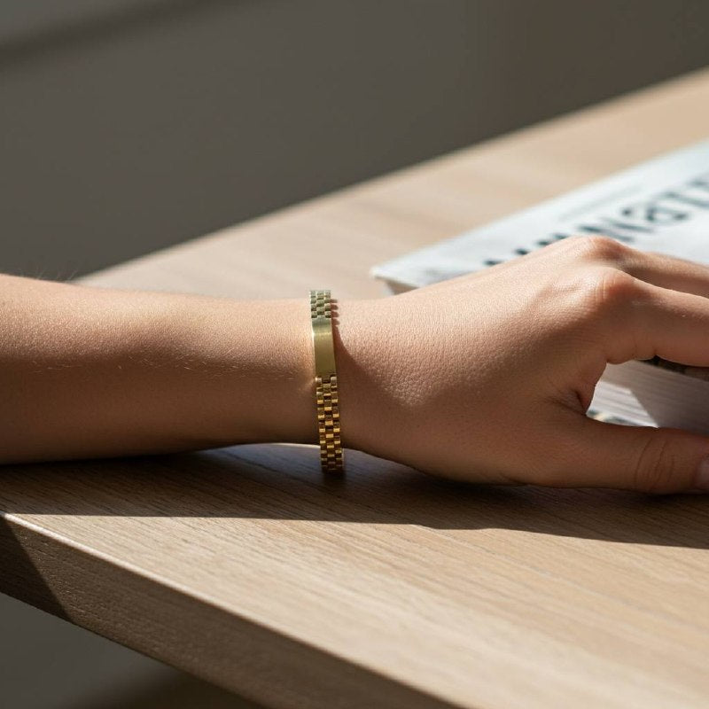 rolex thick strip bracelet