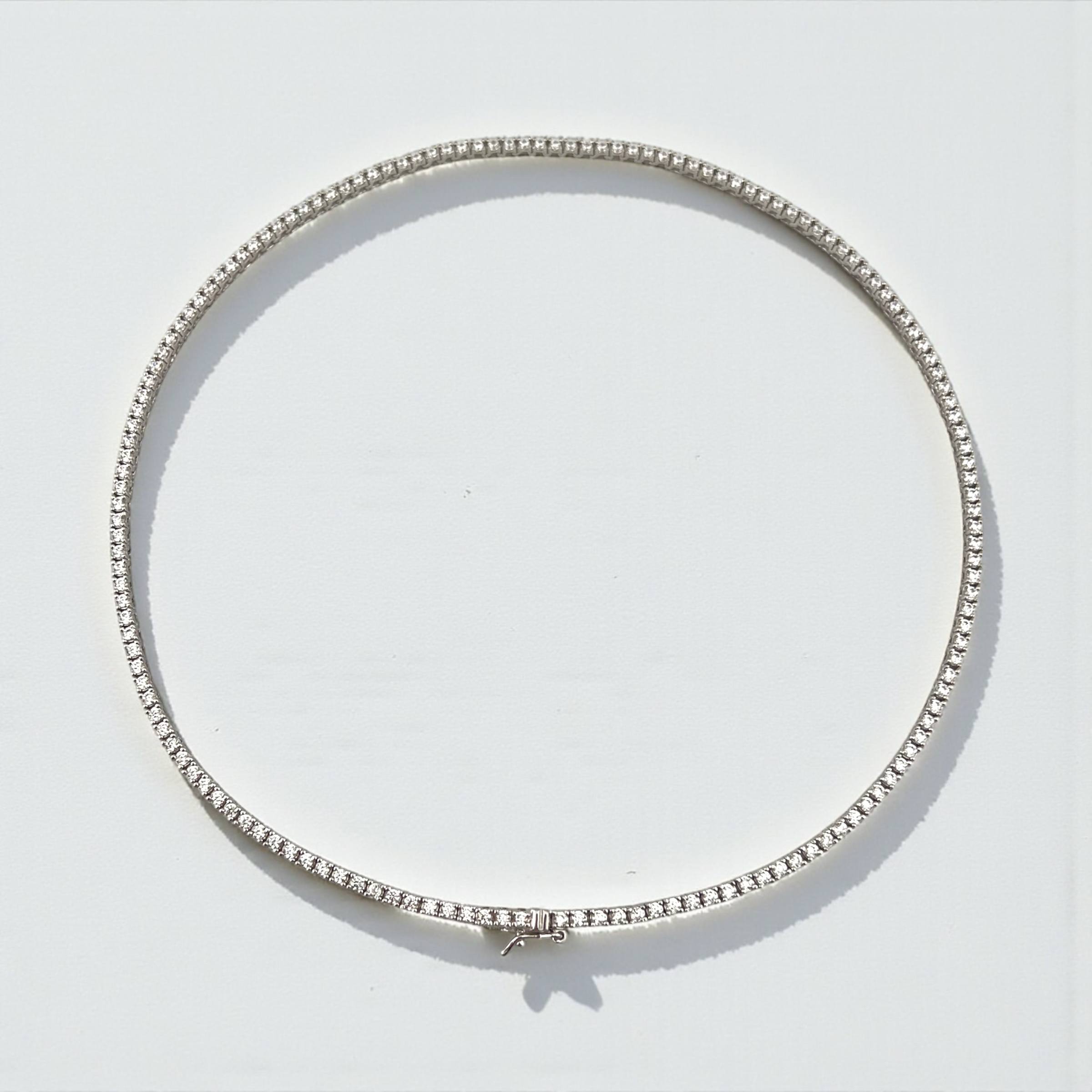silver 925 tennis choker(2mm and 3mm)