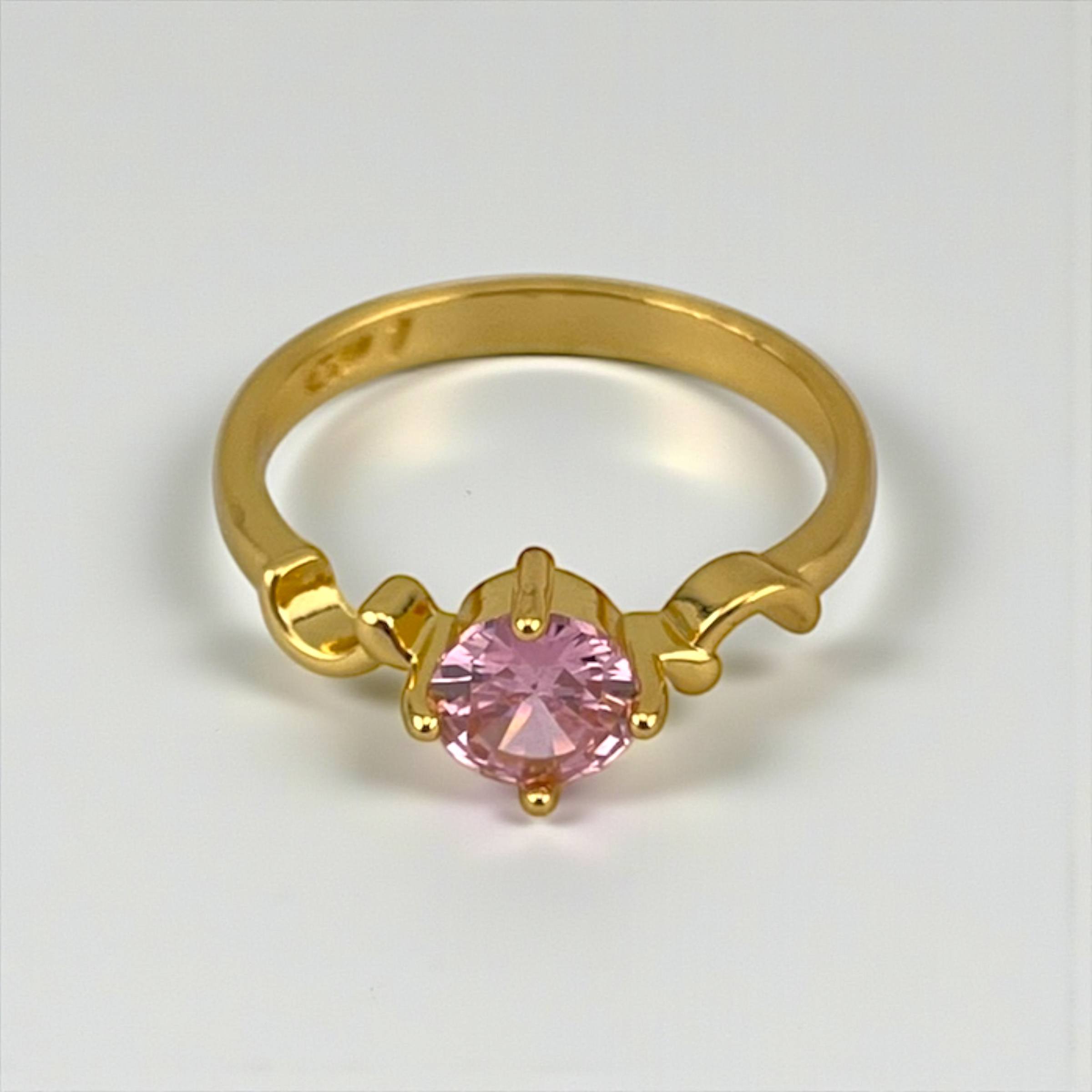 Pink Sparkle Wave Ring 💖✨